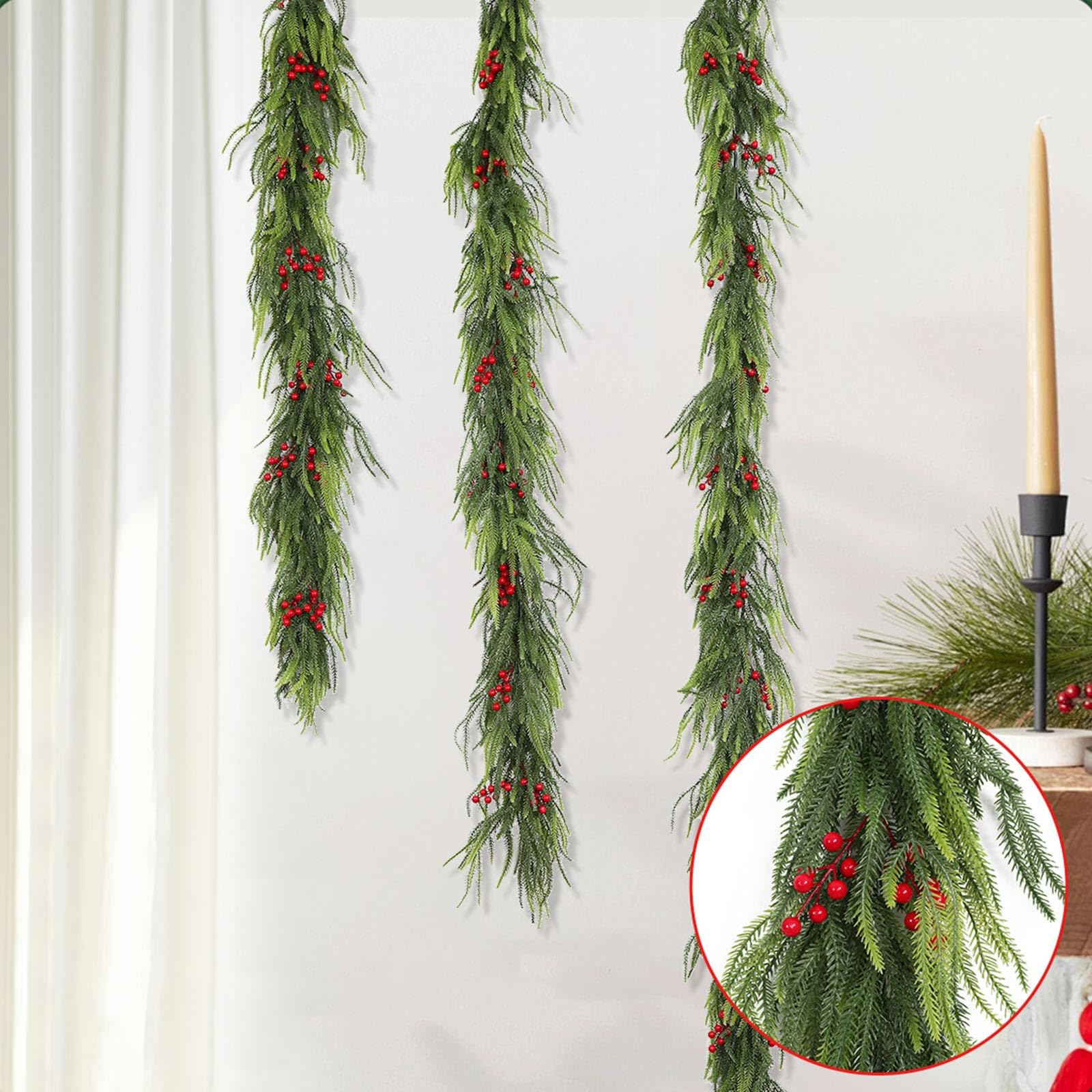 Künstlicher Zweig/Kranz aus realistischem Kiefernholz für Vasenarrangements Weihnachtsdekoration handgefertigte Simulation Pflanze Ornament