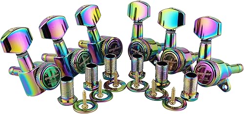 Vista 14 de Guyker Afinadores de bloqueo de guitarra (3L + 3R) – Clavijas de afinación de cuerda de bloqueo 1:18, repuesto de cabezal de máquina para ST TL SG
