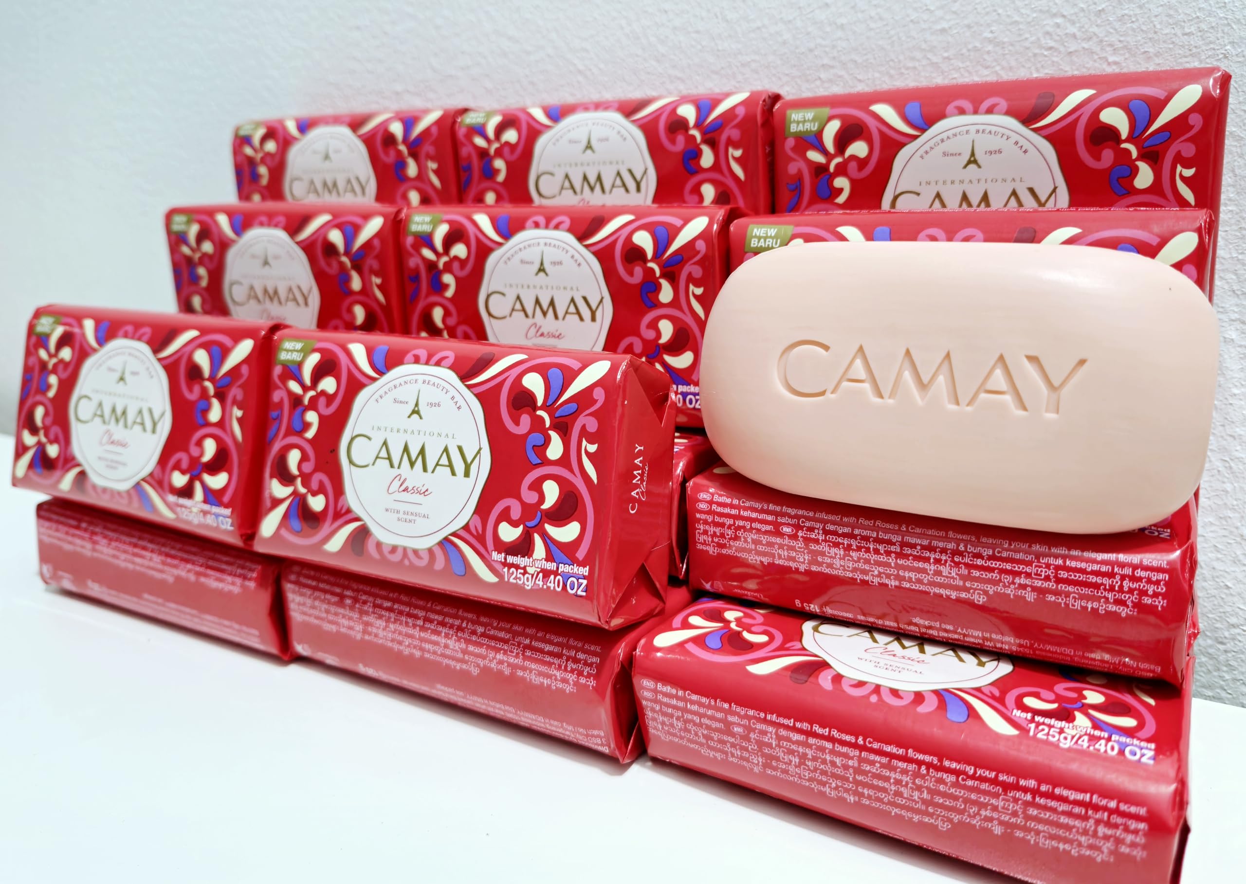 12 Camay Classic Bath Soap Fragrance Beauty Bar with Sensual Scent