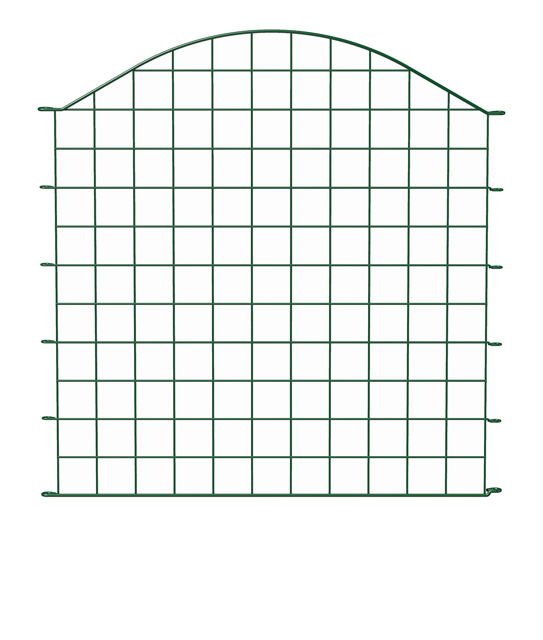 Alberts 646912 Pond Fence Panel | arc Centered top | Green Plastic Coated | Width 775 mm
