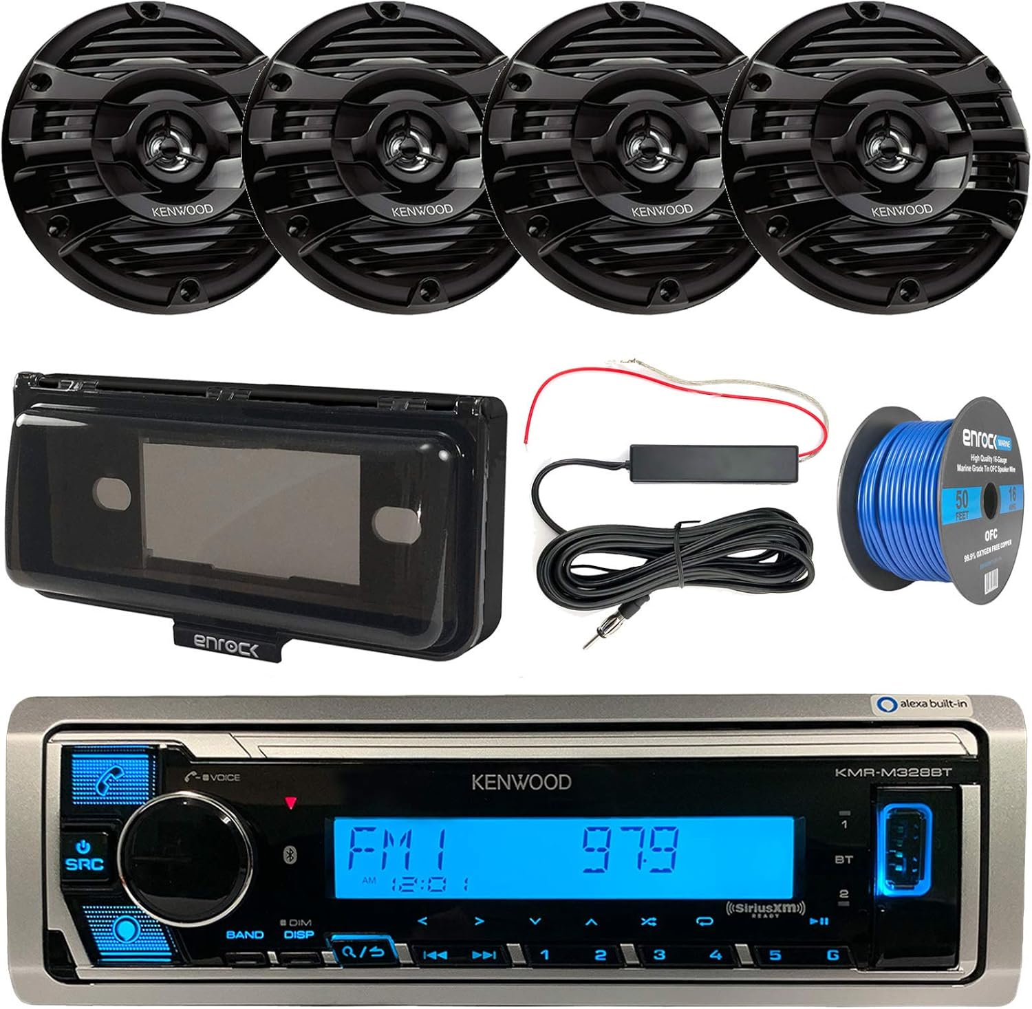 Bay Boat Audio Package Kenwood Marine Bluetooth Receiver