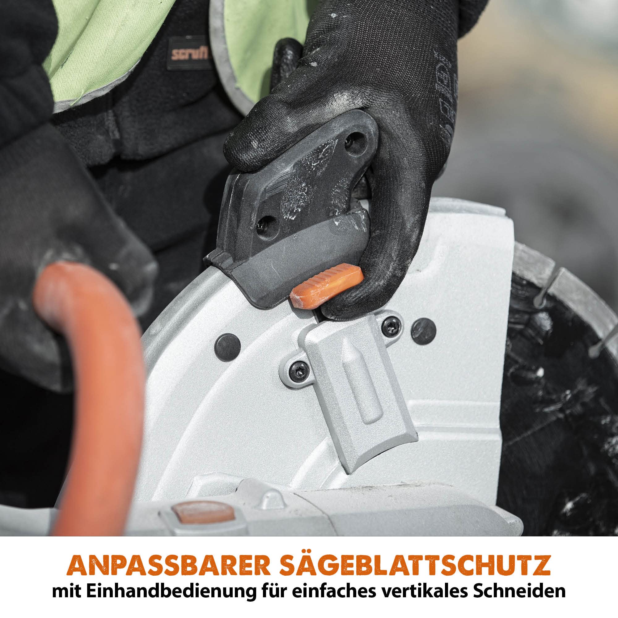 Evolution R300DCT Betonsäge Elektrische Steinsäge 2400W Steinschneidemaschine Trennjäger 300 mm Sägeblatt Diamantblatt Trennscheibe, 115 mm Schnitttiefe, schneidet Mauerwerk Gehwegplatten Beton