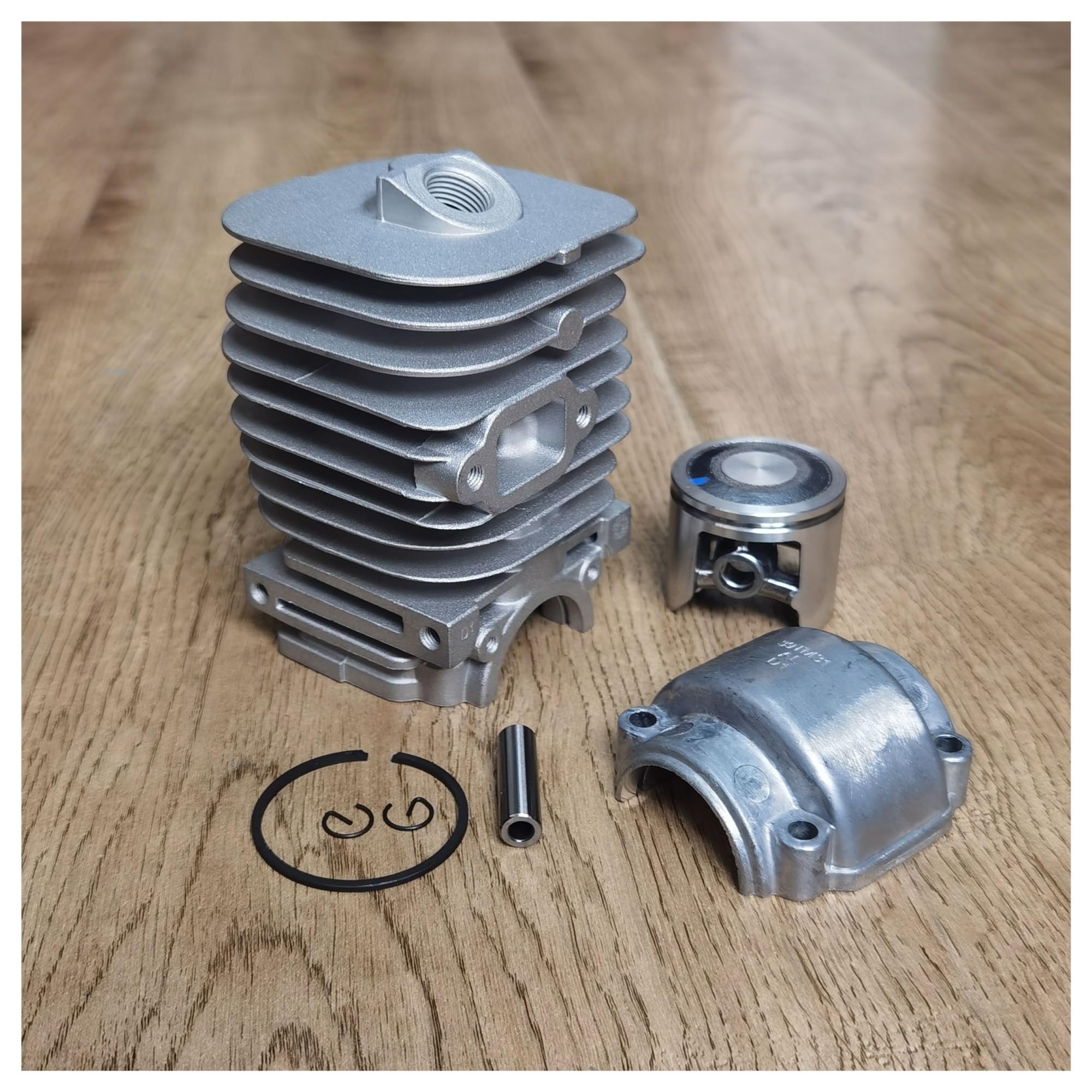 Cylinder Piston Kit Compatible with CS-350T/TES CS-350WES CS-351 CS-350 39MM Chainsaw Spare Parts(Cylinder and Base)