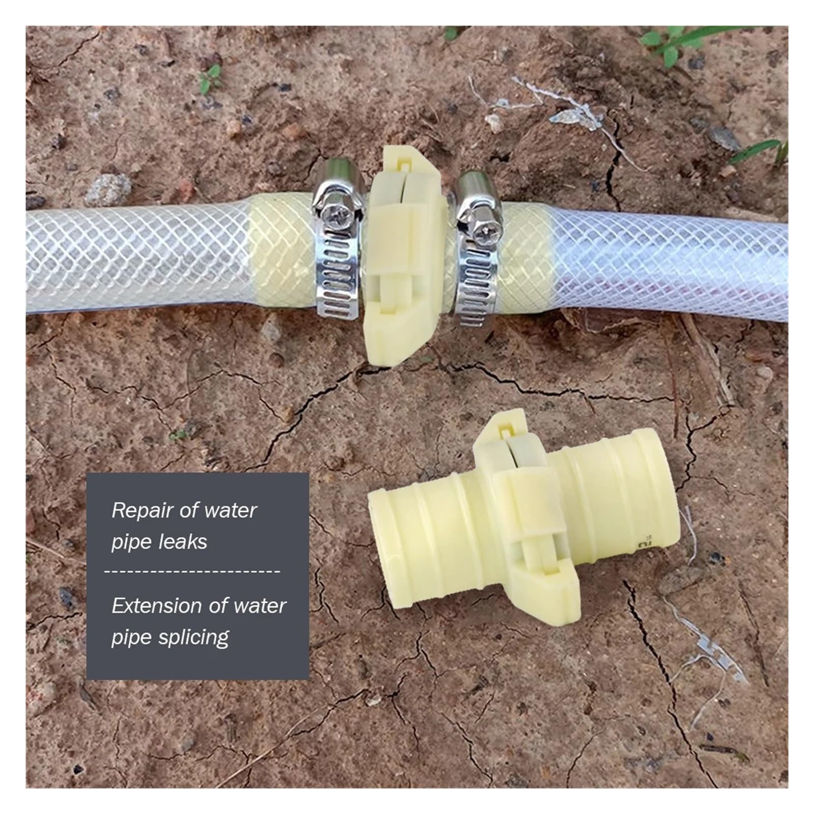 Adaptador de manguera riego jardín plástico ABS, conector rápido, reparación conexión agrícola, 25/32/38/50/63/75/100mm(For 75mm Tubing,5pcs)