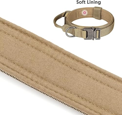 Miniatura 8 de Forestpaw Collar táctico para perro, collar militar resistente para entrenamiento de perros, collar de nailon ajustable con asa y hebilla de metal