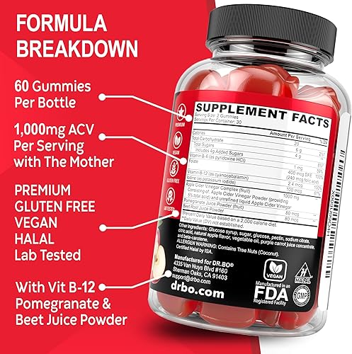 Miniatura 7 de ACV Gummies & Liver Kidney Cleanse - Gomitas de vinagre de sidra de manzana de 1000 mg y cápsulas de desintoxicación renal para la digestión, la