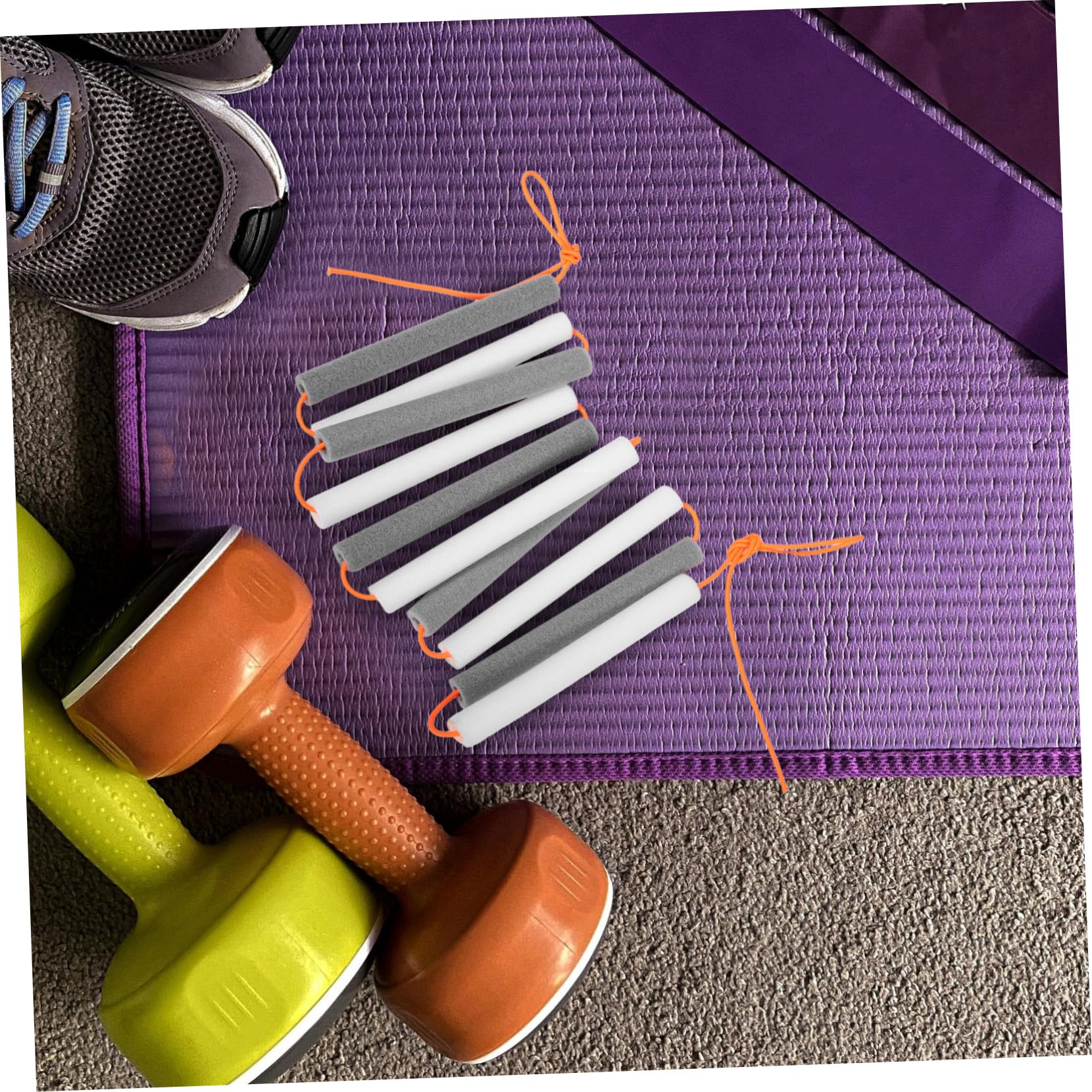 Yardwe Barre Transversale Élastique en Mousse Flexible en Latex et Polyester pour Entraînement Saut en Hauteur Sécurisé Extérieur Garçon et Filles et Adultes