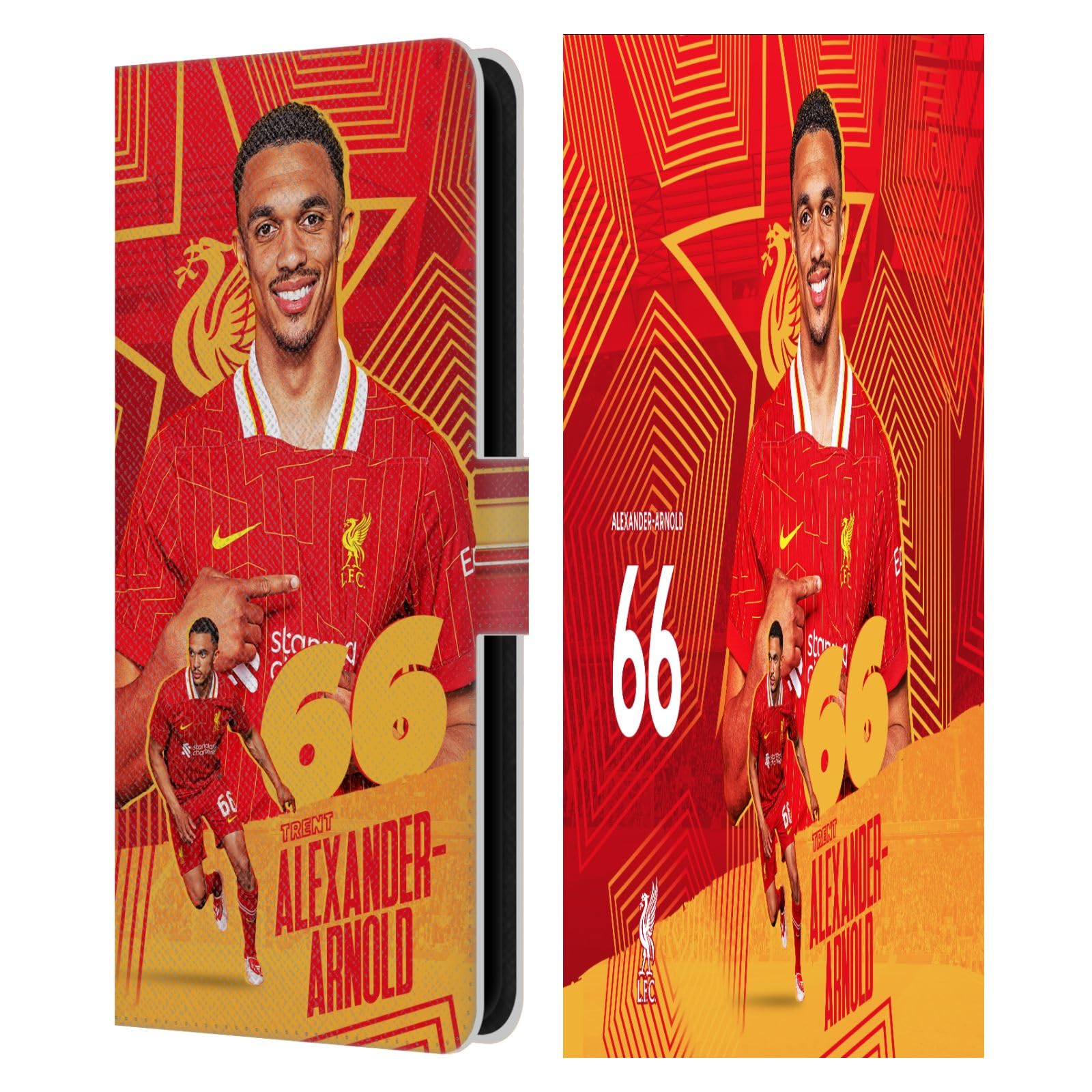 Head Case Designs Officially Licensed Liverpool Football Club Trent Alexander-Arnold 2024/25 First Team Leather Wallet Case Compatible With Samsung Galaxy S23 FE 5G