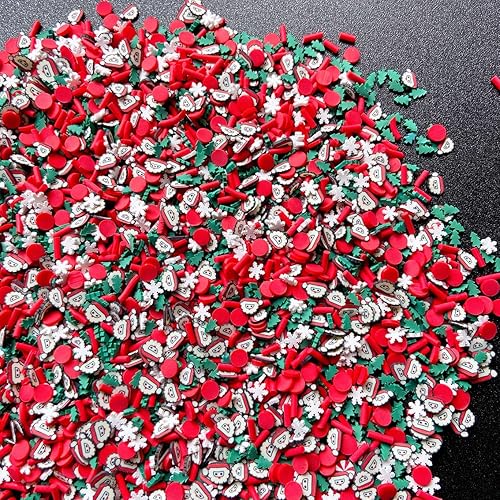 Miniatura 5 de EHOPE Gránulos falsos de Navidad, chispas de caramelo falso, gránulos de arcilla, chispas de polímero, rodajas de arcilla polimérica para arte de