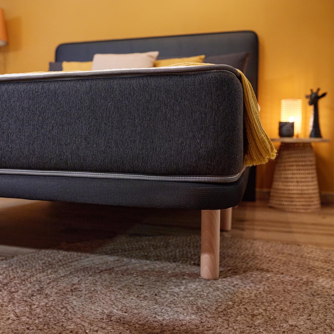 MAXCOLCHON Colchón Viscoelástico Confort Plus de Alta Firmeza y 27cm para Alineación Espinal y Descanso Transpirable Antiácaros 150x190 cm