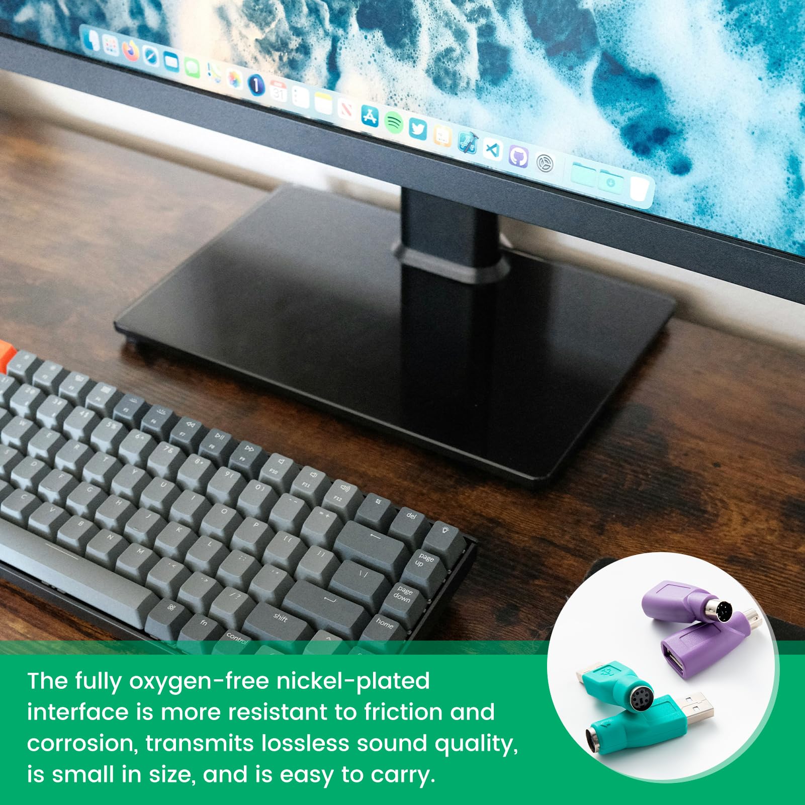 Adattatore di ricambio PS/2 a USB, Convertitore sostitutivo per tastiera da PS/2 a USB F/M