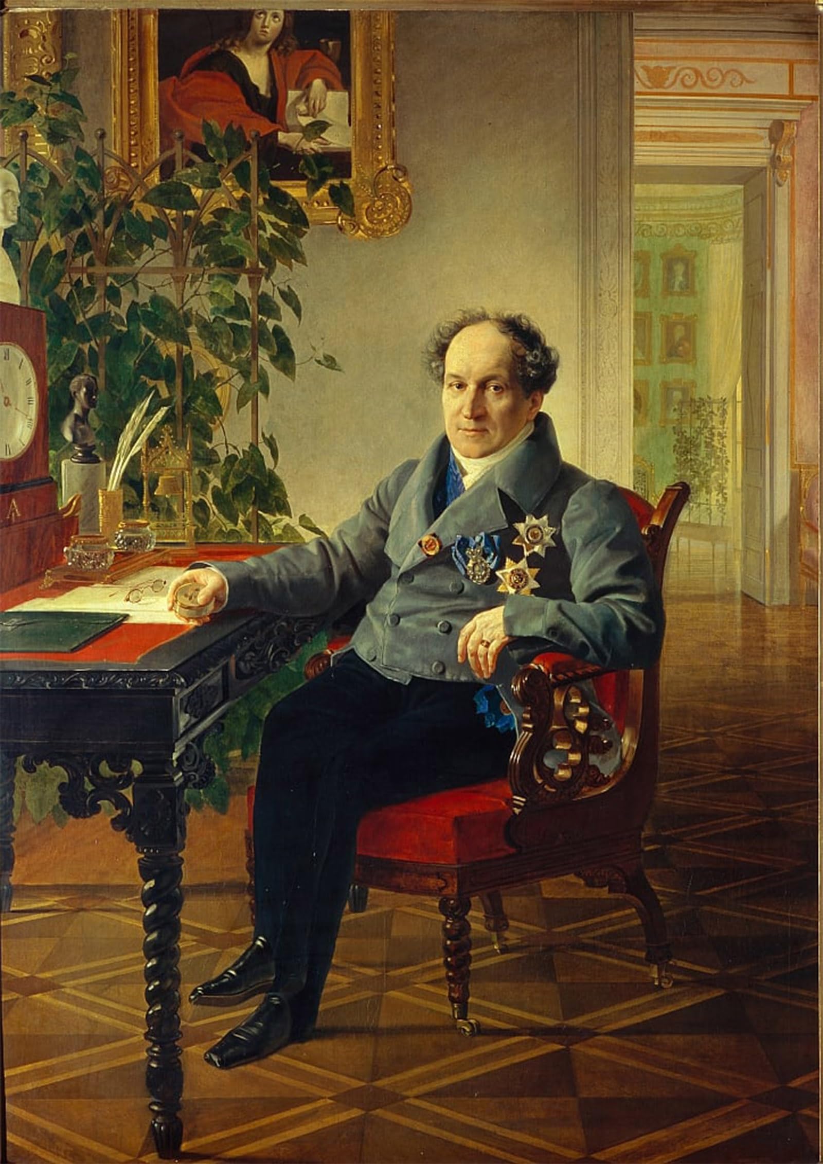 POSTERIIk Famous Animal Posters Vintage Picture Portrait Ofalexander Nikolayevich Golitsyn by Karl Pavlovich Bryullov Modern Wall Decor for Home Decor 60x90cm