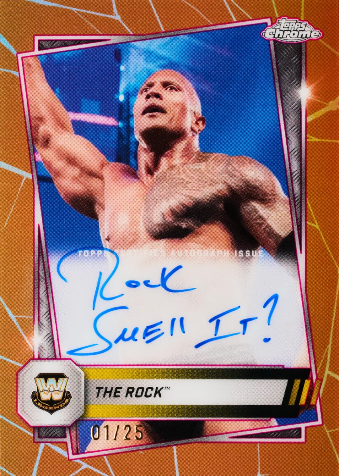 2025 Topps Chrome WWE Sammelkarten Mega-Box, 48 Karten insgesamt, 6 Packungen, 8 Karten pro Packung