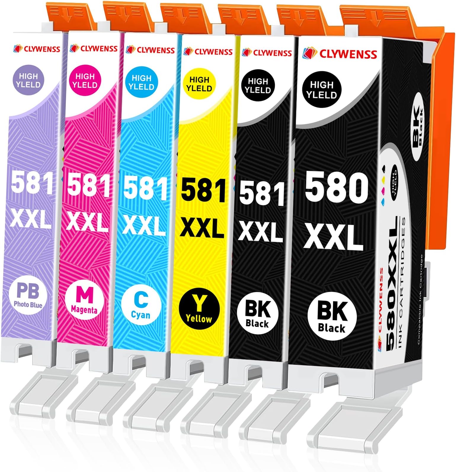 3 XXL Druckerpatronen kompatibel zu CLI-581 PB Fotoblau für Canon PIXMA