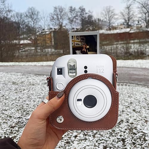 Miniatura 5 de wogozan Funda protectora para cámara instantánea Fujifilm Instax Mini 12  Funda de piel premium con mini álbum de fotos y correa extraíble y