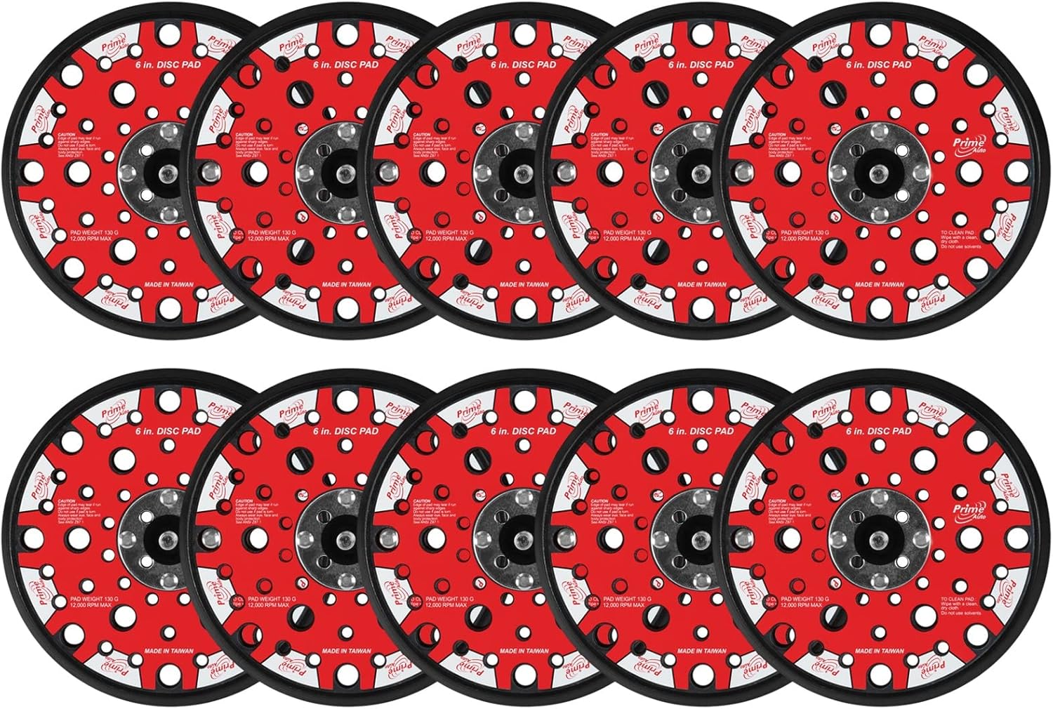 PrimeAuto Random Orbit Sander Low-Profile Backing/Replacement Pad (5" PSA Vinyl, 50 Pack)
