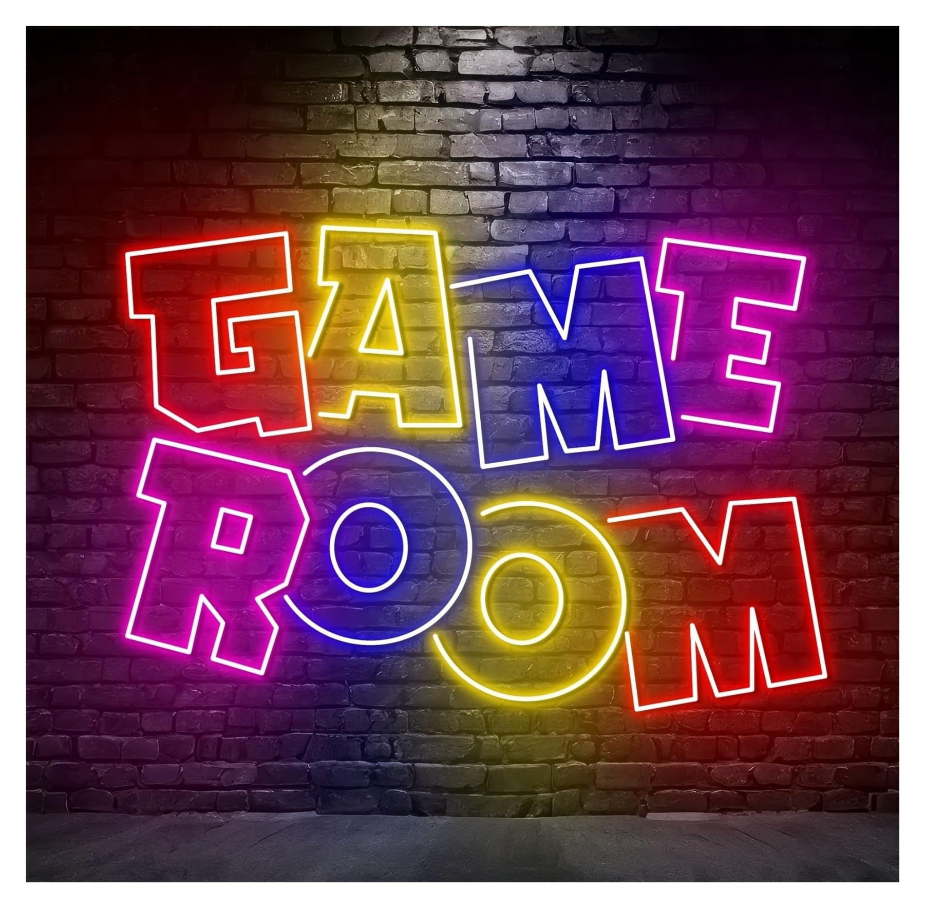 RONGCH Hanging Art Signs Game Room Neon Sign Player House Decor Storefront Window Display Business Entrance 58cm