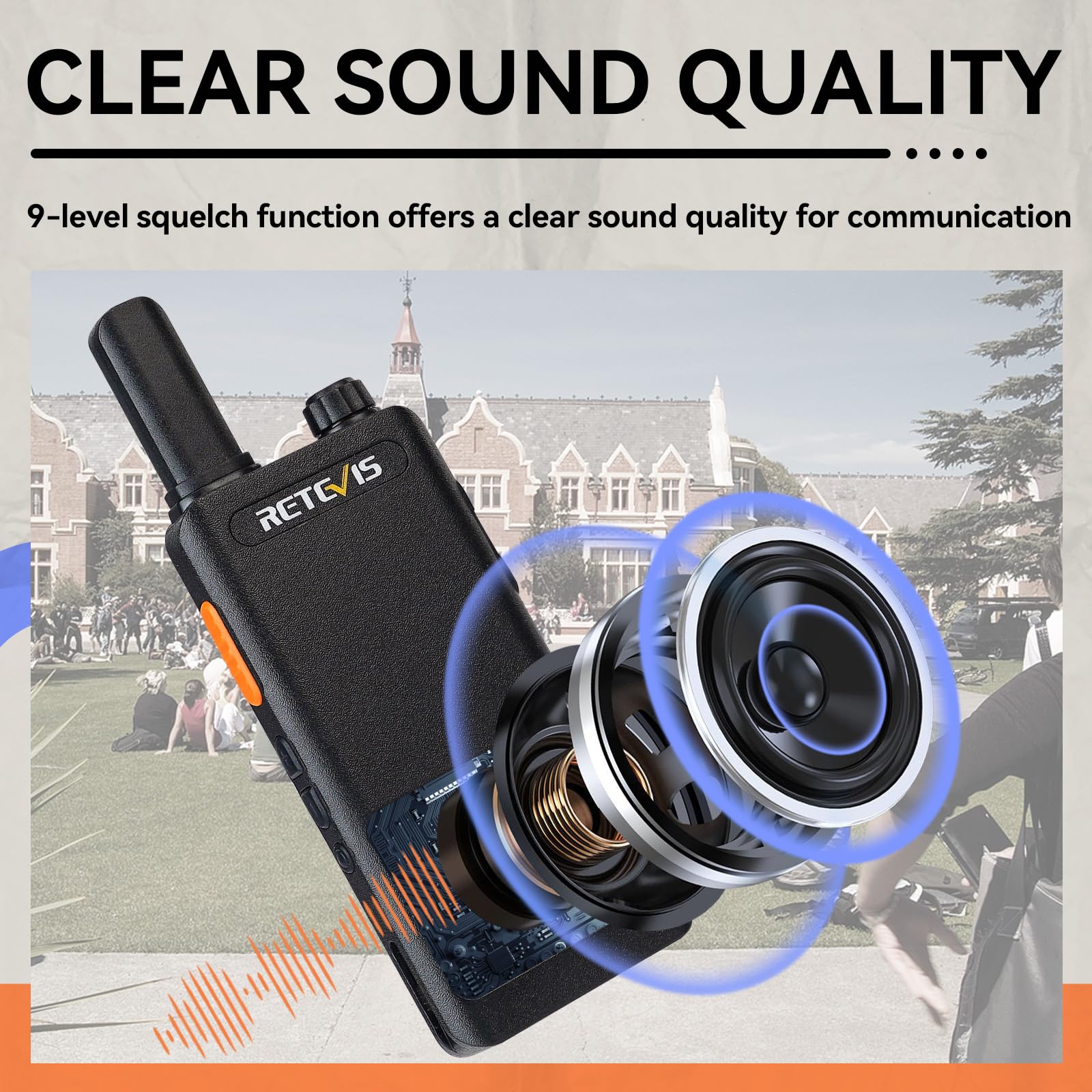 Retevis Talkie-Walkie RT622P, PMR 446 Talkie-Walkie Professionnel avec Écouteurs Rechargeables, 1620 mAh, VOX, 16 CTCSS DCS Talkie-Walkie Portable Léger pour Écoles, Hôtels (10 Pièces, Noir)