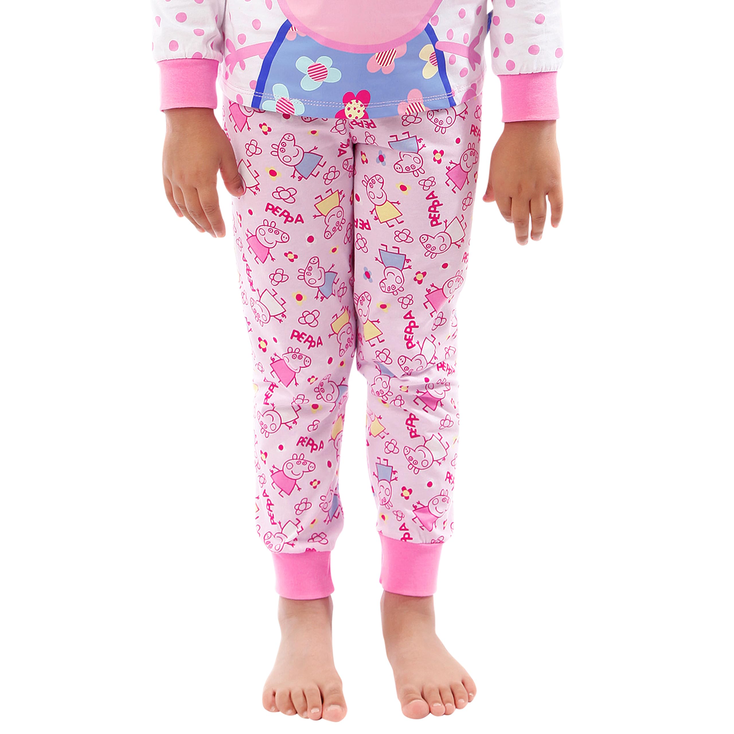 Peppa Pig Pijama Niña | Pijamas Invierno Niñas con Diseño de Flores