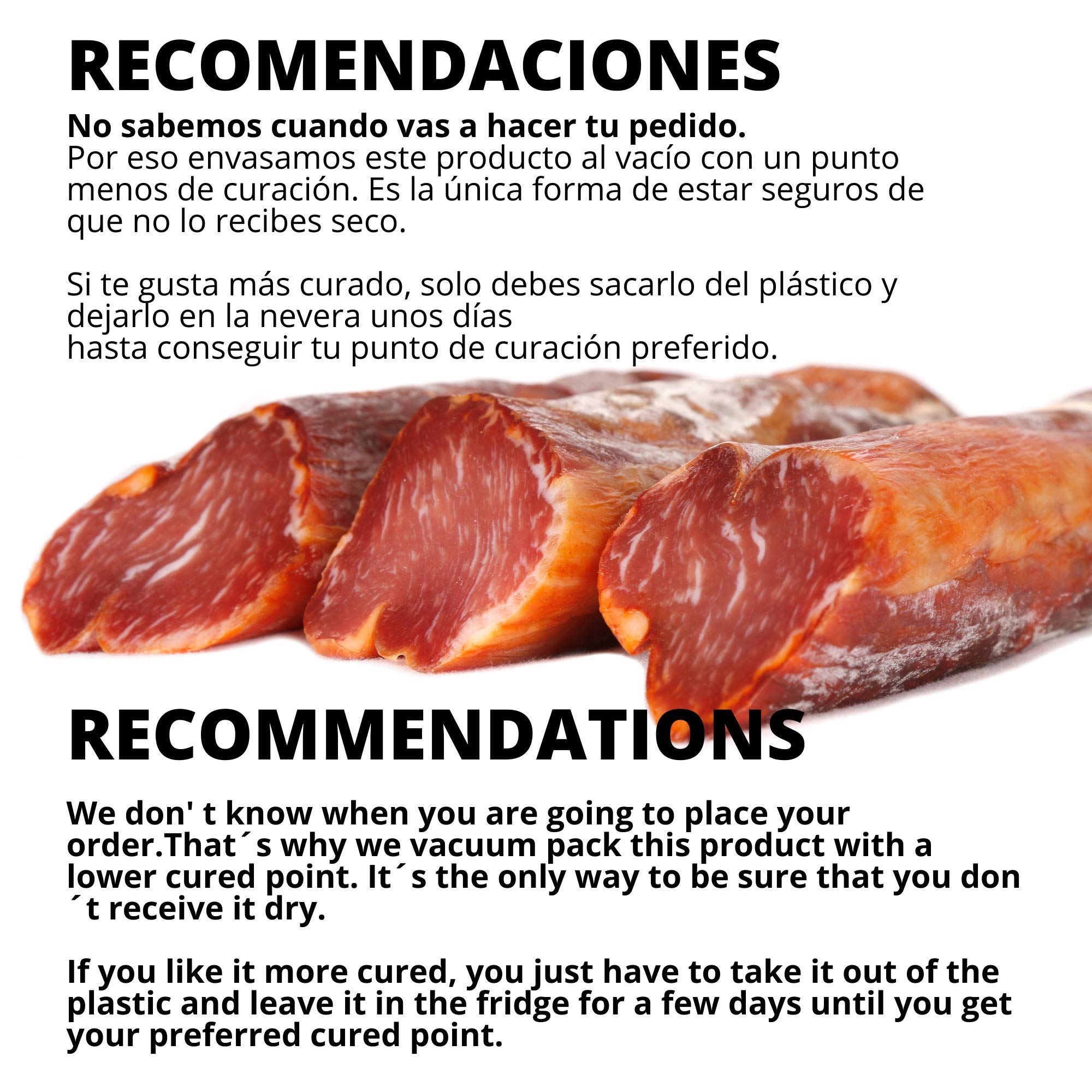 1.2 kg aprox Lomo Iberico de Bellota 100% Iberico Pata Negra - Embutidos Ibericos de Bellota Patanegra Envasados al Vacio - Manjar Iberico - Aroma Intenso Profundo y Lleno de Matices