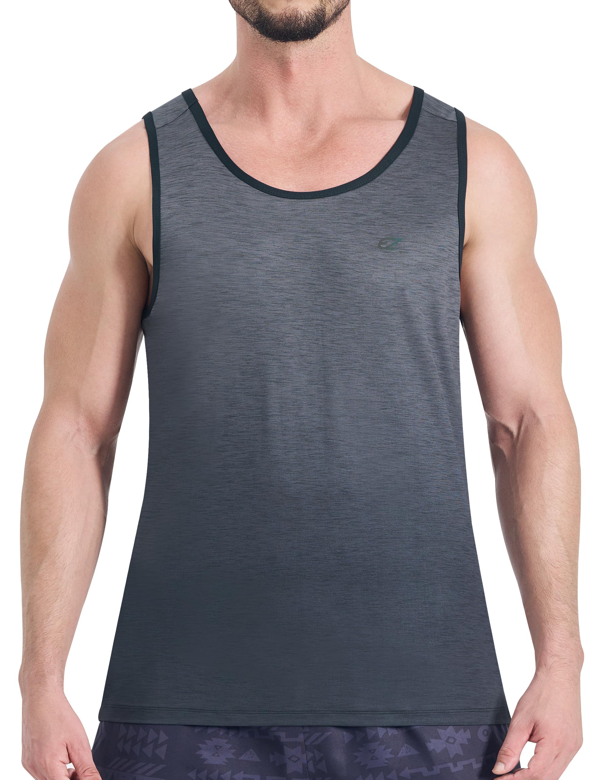 Men's Tank Top UPF 50+ Sun Protection Beach Summer Swim Shirts Quick Dry Workout Gym Running Athletic Sleeveless Shirts
