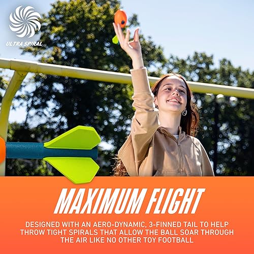 Miniatura 3 de NERF Vortex Mini Aero Howler Foam Football – NERF Soft Mini Vortex Football para lanzamientos de larga distancia – Perfecto para piscina + pelota de