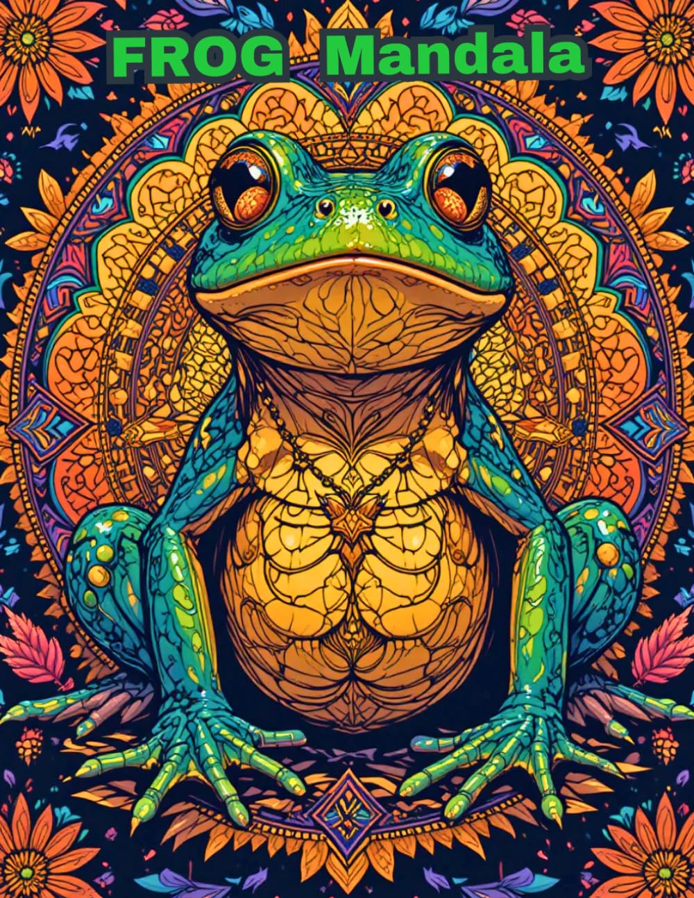 Frog Mandala Coloring Book: 50 Unique Amphibian Designs for Stress Relief and Relaxation