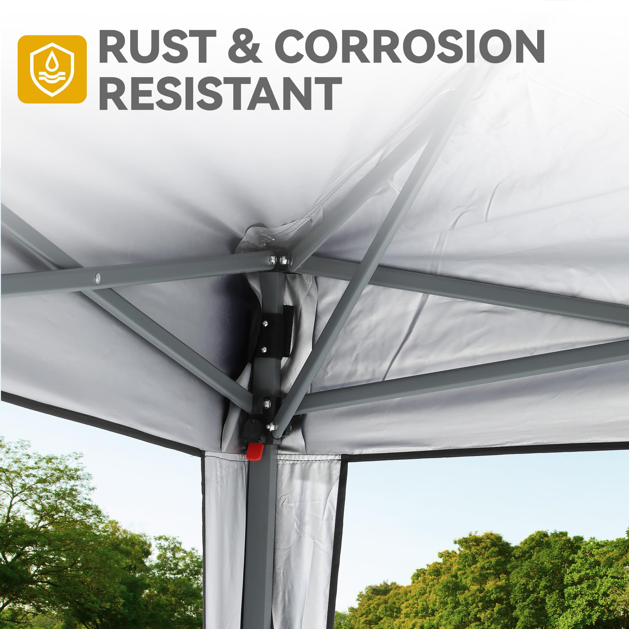 DWVO Gazebo 3 x 3 m, tenda pop-up con custodia, completamente impermeabile, pieghevole, per matrimoni, feste all'aperto, campeggio ed eventi (nero)