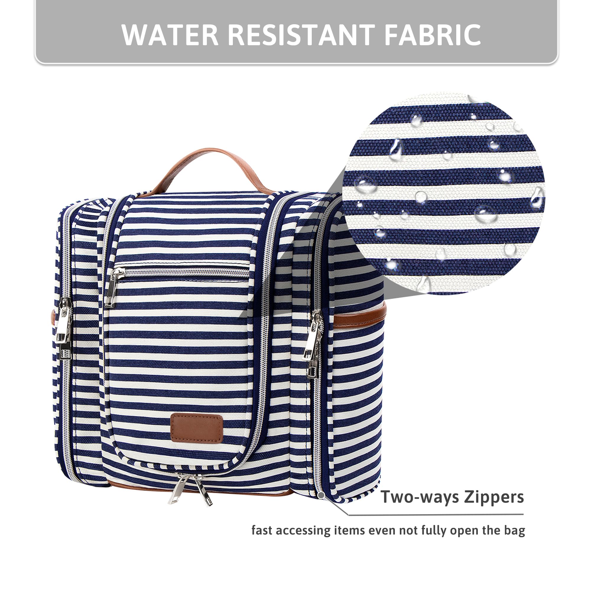 Pearl Angeli Borsa da toilette da viaggio da appendere per donne e uomini, resistente all'acqua, borsa organizer da viaggio per trucchi di grande capacità, borsa cosmetica da viaggio per articoli da