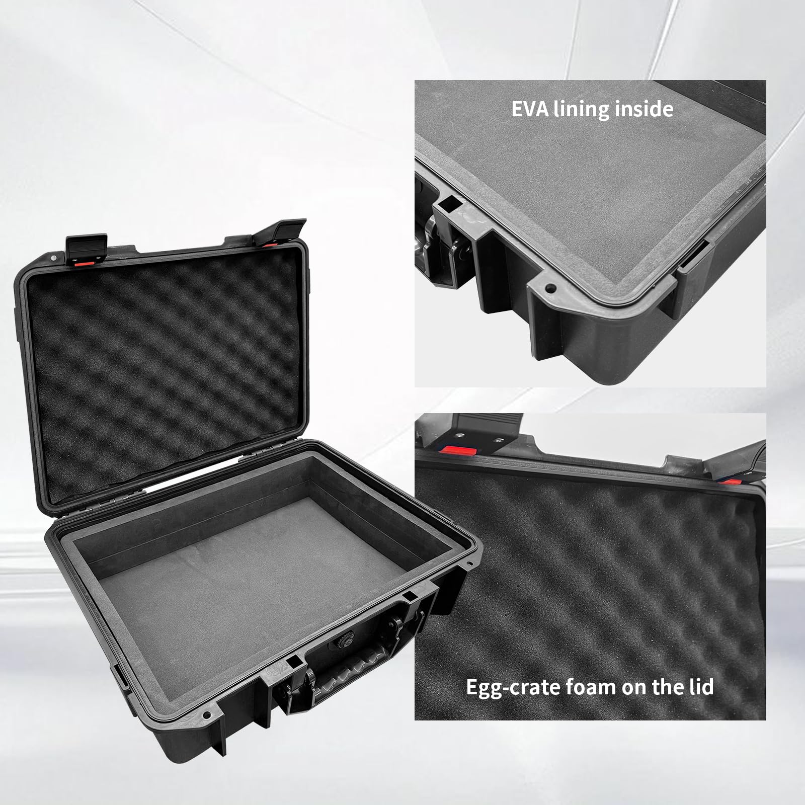 Custodia rigida da viaggio per mixer digitale Allen & Heath CQ-18T/CQ-12T, custodia rigida dotata di comoda maniglia con schiuma personalizzabile per mixer