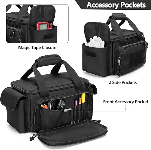 Miniatura 3 de Pequeña bolsa de herramientas con parte inferior acolchada gruesa y antifricción, organizador de almacenamiento de herramientas para hombres, bolsa