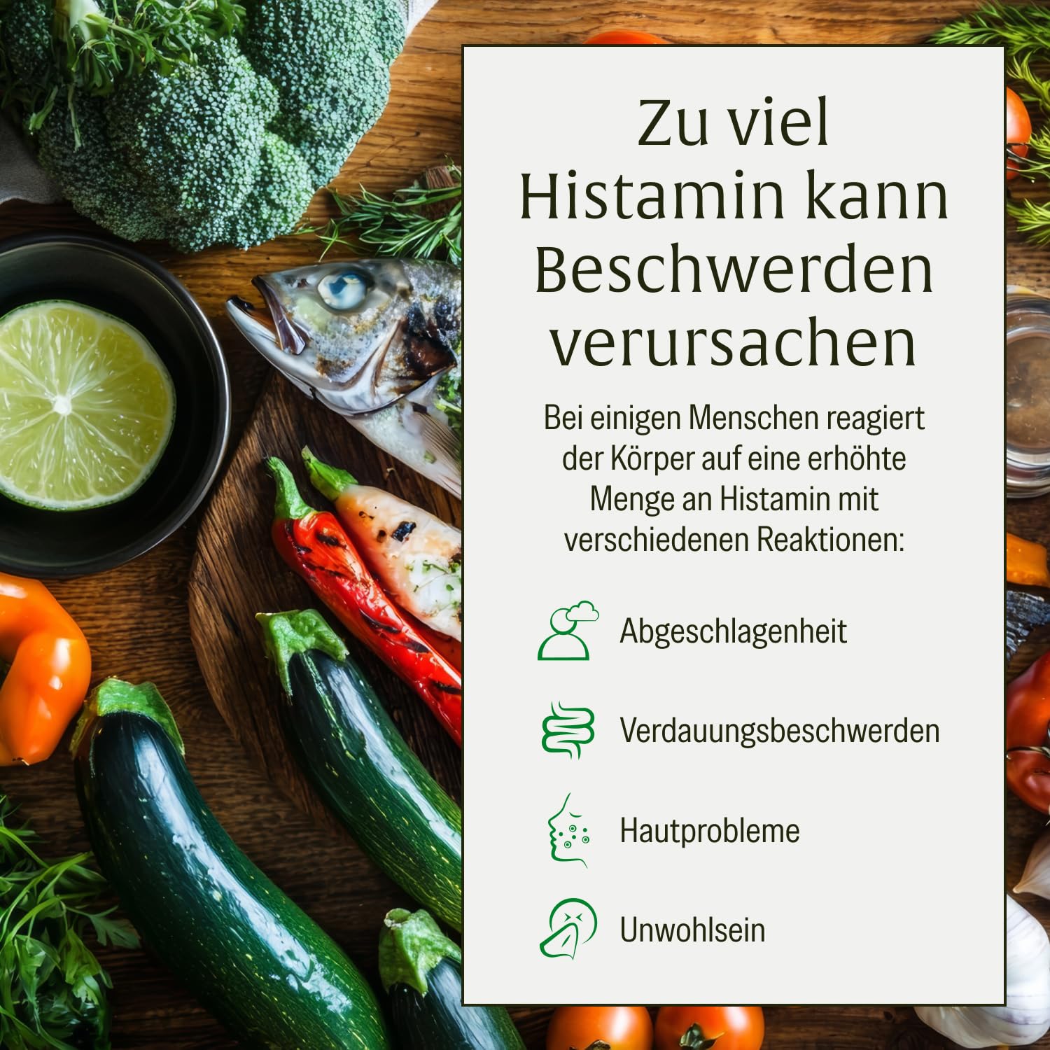 DAO Enzym Komplex mit Diaminoxidase aus Erbsen – 60 vegane DAO Kapseln – bei histaminreicher Ernährung – bis zu 60-Tage-Vorrat - NATURTREU® Toleranzschatz