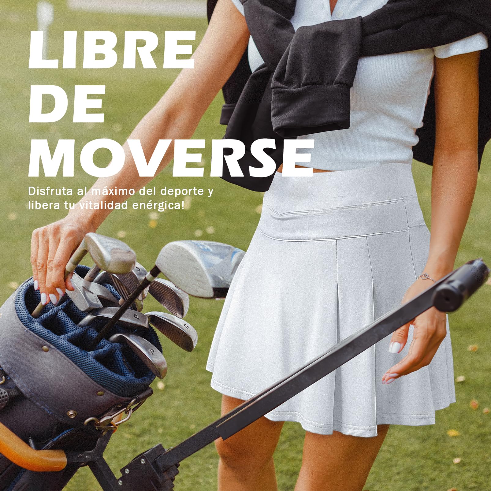 fuinloth Falda Padel Tenis Mujer Deporte Pantalón Deportivo Mujer de Golf con Bolsillos