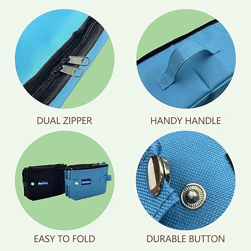 Miniatura 3 de PetLike Caja de arena de viaje para gatos, caja de arena portátil a prueba de fugas, bandeja de inodoro plegable para gatos pequeños y medianos