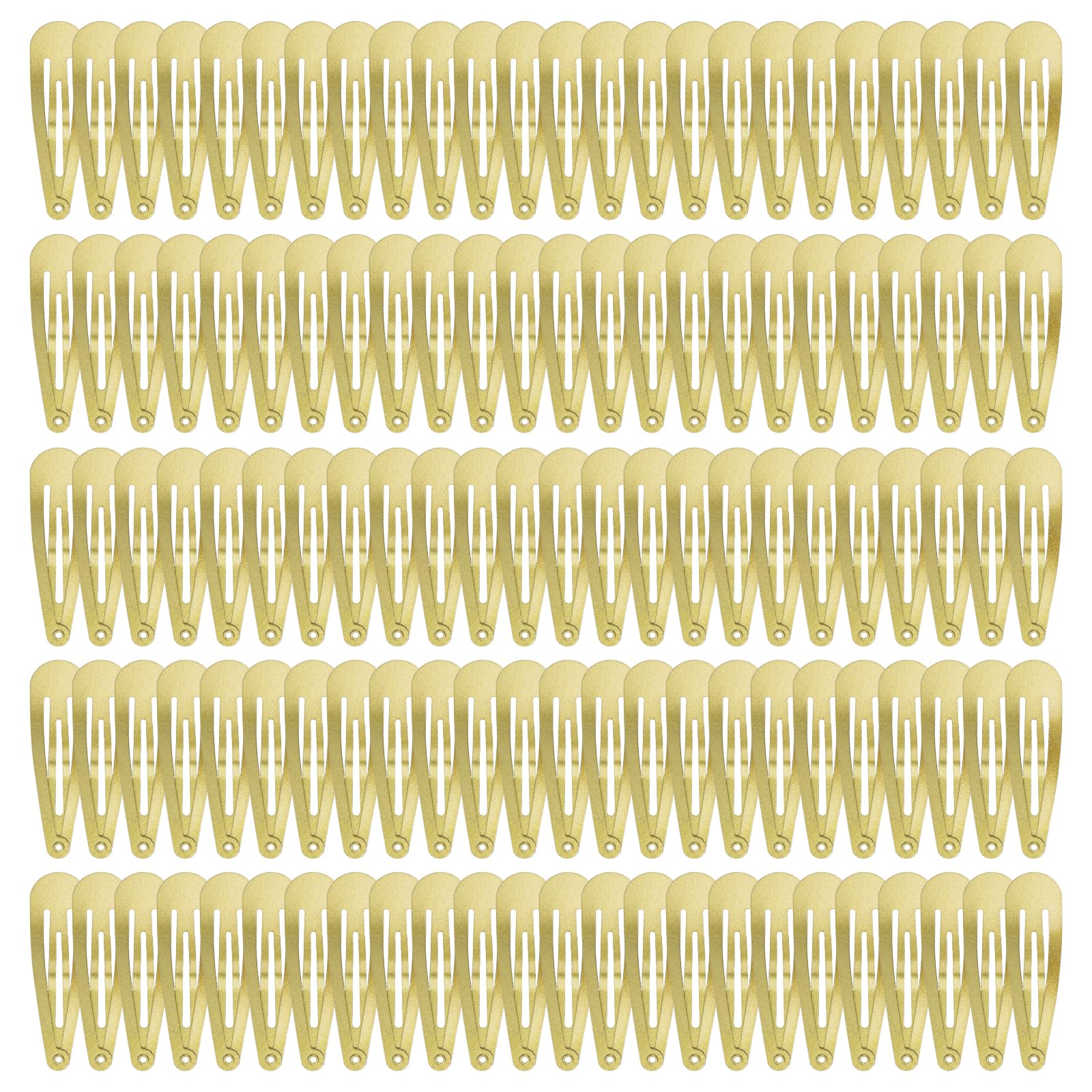 SWSTINLING 120 pcs Gold Metal Snap Hair Clips - hair accessories | Mubboo