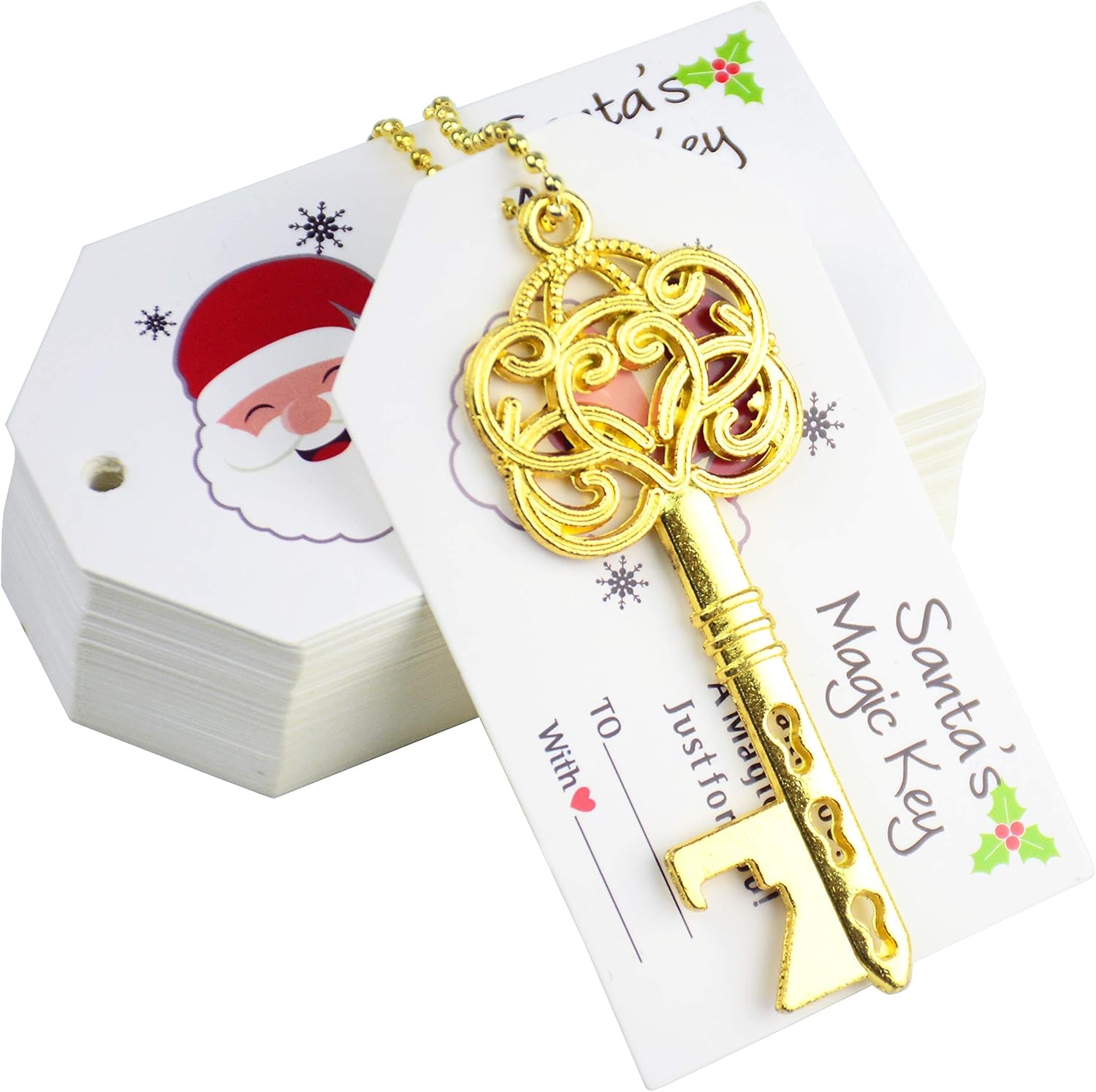 Weekly Top Sale Makhry 52pcs Vintage Skeleton Key Bottle Opener Christmas Party Favor Guest Souvenir Gift Set with Santa Tag Card and Keychain Up To 40% OFF Makhry 52pcs Vintage Skeleton Key Bottle Opener Christmas Party Favor Guest Souvenir Gift Set with Santa Tag Card and Keychain