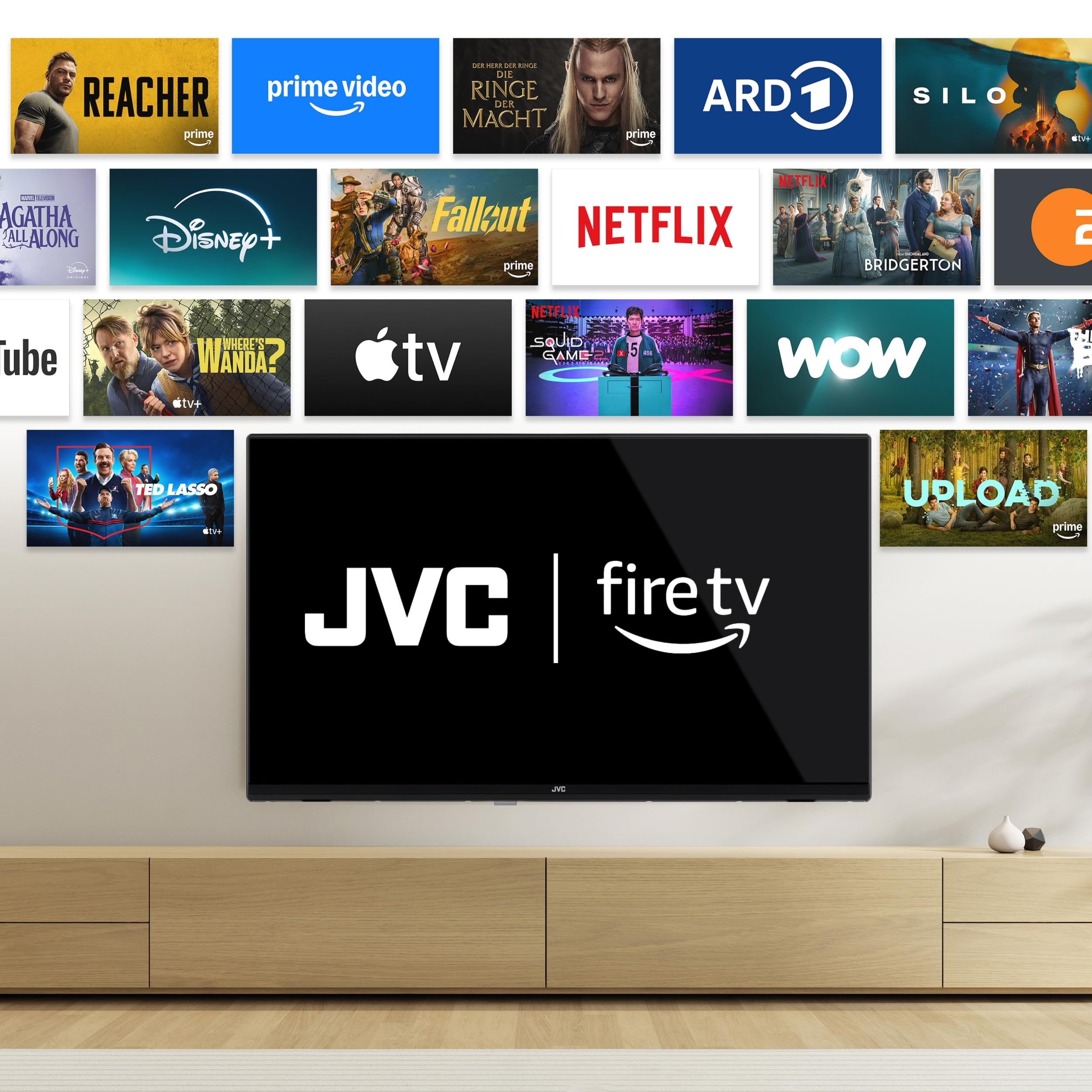 JVC Fire TV LT-24VRH3555 (2026) Fire TV, HD, Smart TV, HDR, avec Commande vocale Alexa et Triple Tuner, LED