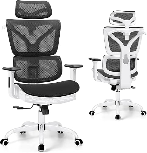 Miniatura 7 de Winrise Silla de oficina ergonómica, silla de escritorio con respaldo alto, silla reclinable grande y alta, cómoda silla de escritorio para oficina