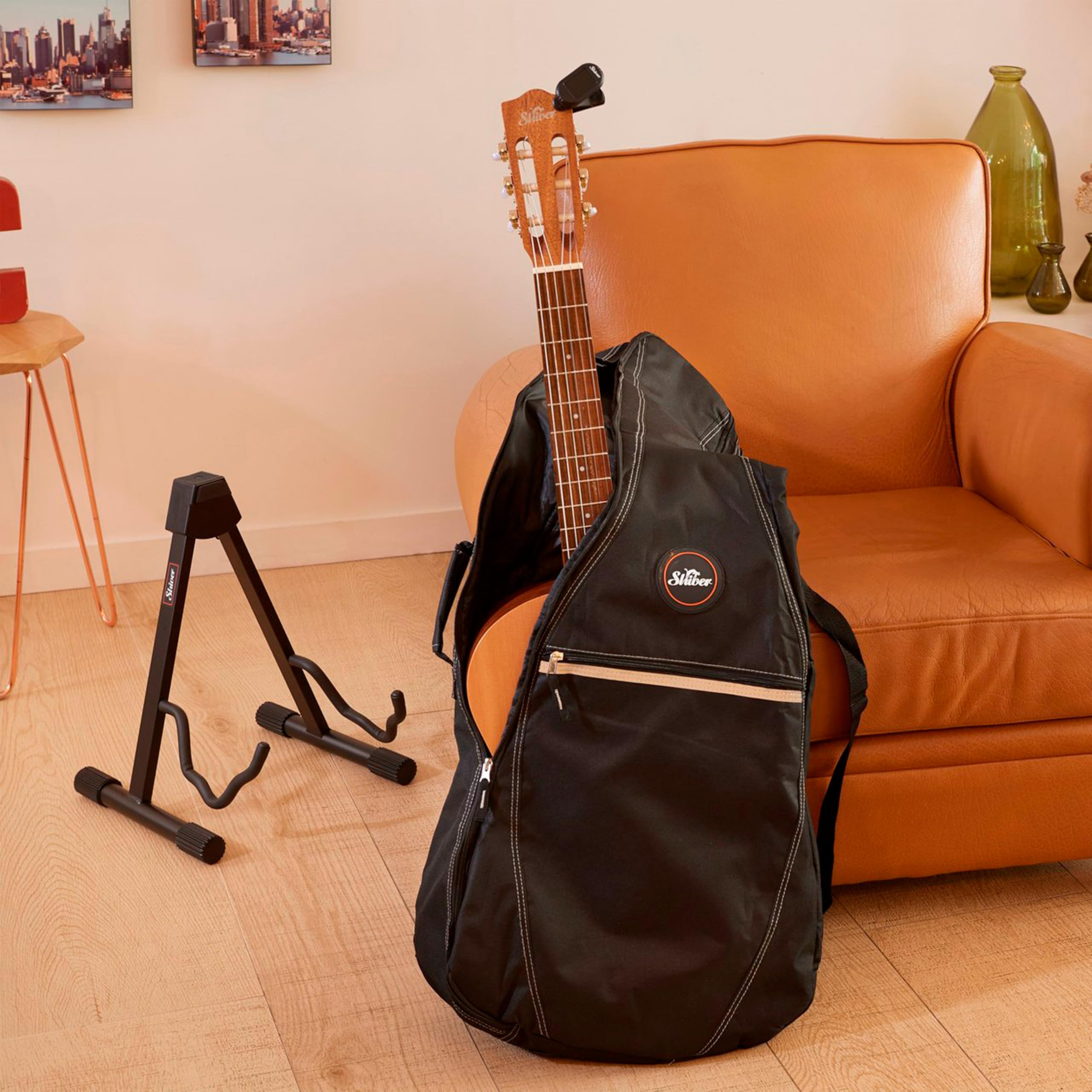 Shiver Housses et Etuis Guitare Pack d’Accessoires pour Les Guitares 1/2 et 3/4