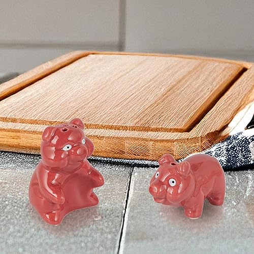 Miniatura 3 de BigMouth Inc juego de salero y pimentero con diseño de cerditos pícaros