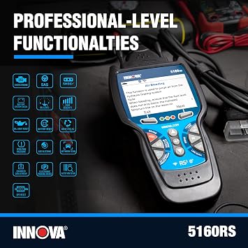 INNOVA 5160RS, OBD2 Bidirectional Scan Tool, OE-Level All System Diagnostics, Reset Oil Light/Battery/EPB/SAS/DPF, Mechanic Recommended Fixes & Parts, TSBs, Free Updates