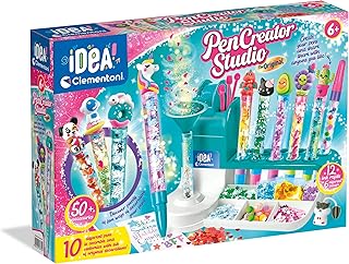 Clementoni - 18779 - Idea - Pen Creator Studio - Art And Crafts, Nail For Kids, Creative Gifts For Girls 6 Year, Personalised Pen, Creative Toys, Stationary Pen Set For Kids