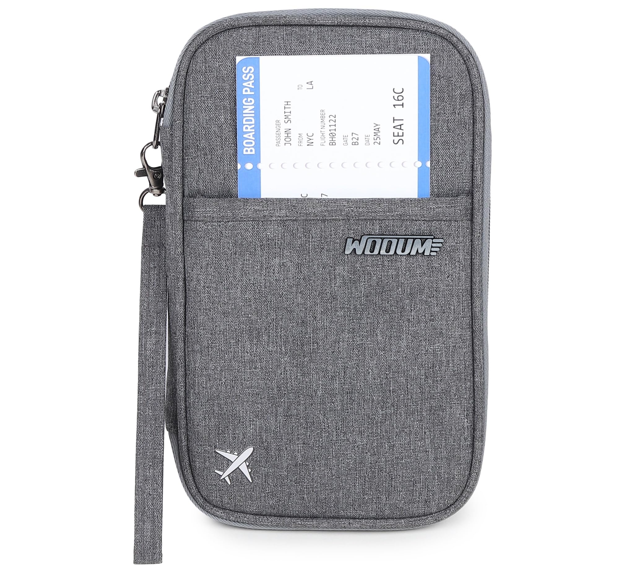 Wooum Passport Bag Case Holder Pouch Passport Wallet Travel Organizer Case/Credit Cards Holder/Ticket Coins Currency Holder Boarding Pass Holder with Separate Pen Holder