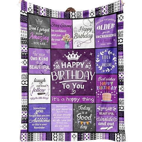 Happy Birthday Gifts for Women, Purple Gift for Women, Birthday Gifts for Woman, Bd...