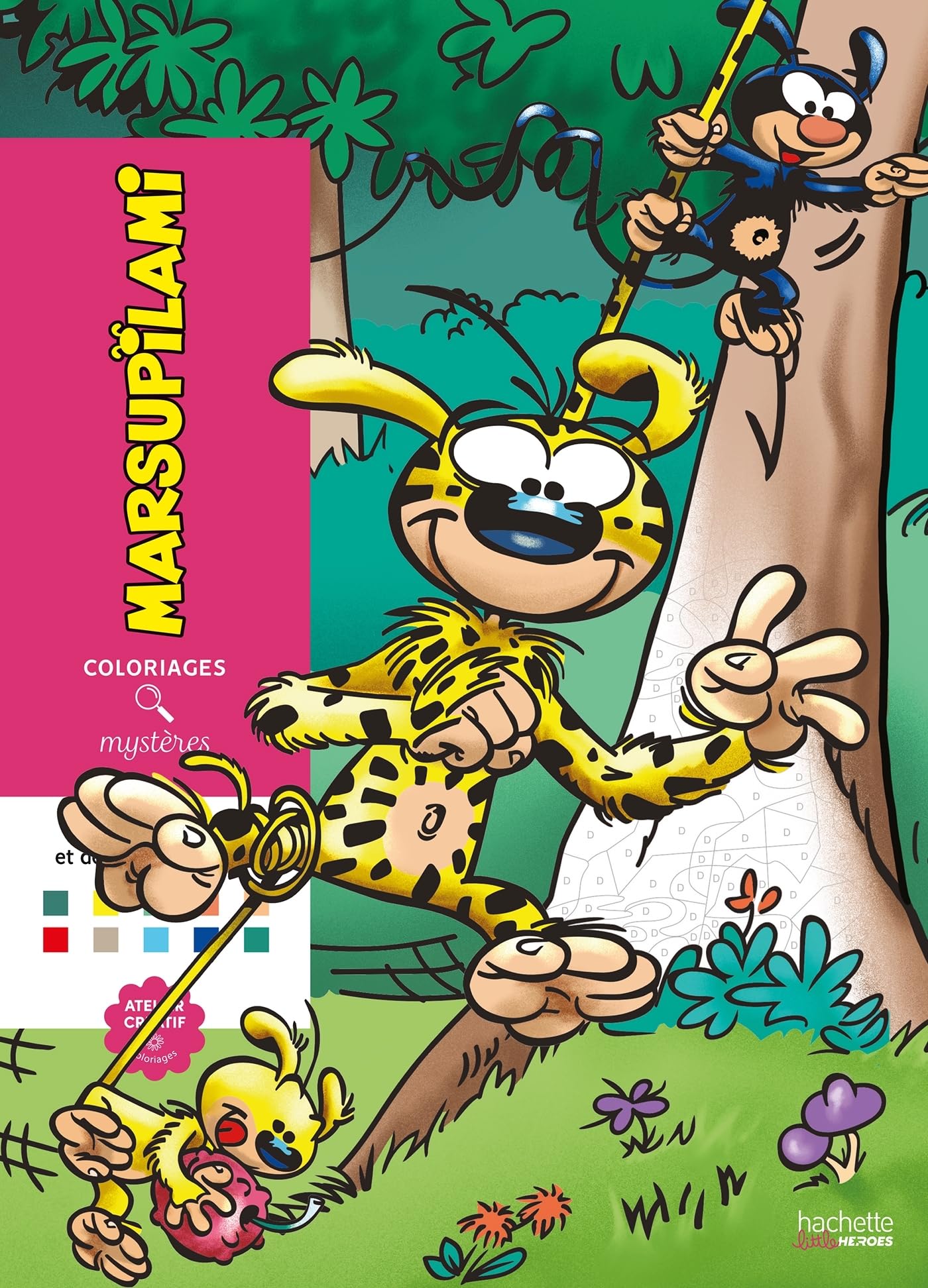 Coloriages mystères - Marsupilami: Colorie les chiffres et découvre l'image