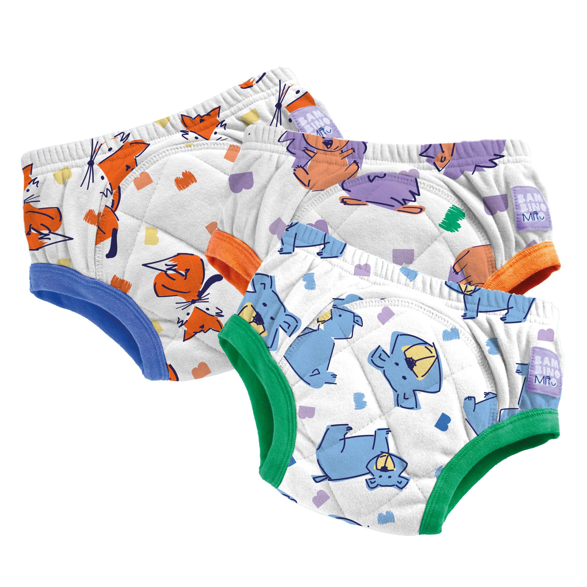 Bambino Mio (3 Pack) Training Pants for Toddlers Reusable Cloth Potty Pants Training Underwear, 3-4 Years, Pink Strawberry Unicorns, Baby and Toddler, Boys and Girls with Cross-Stitch — view 13