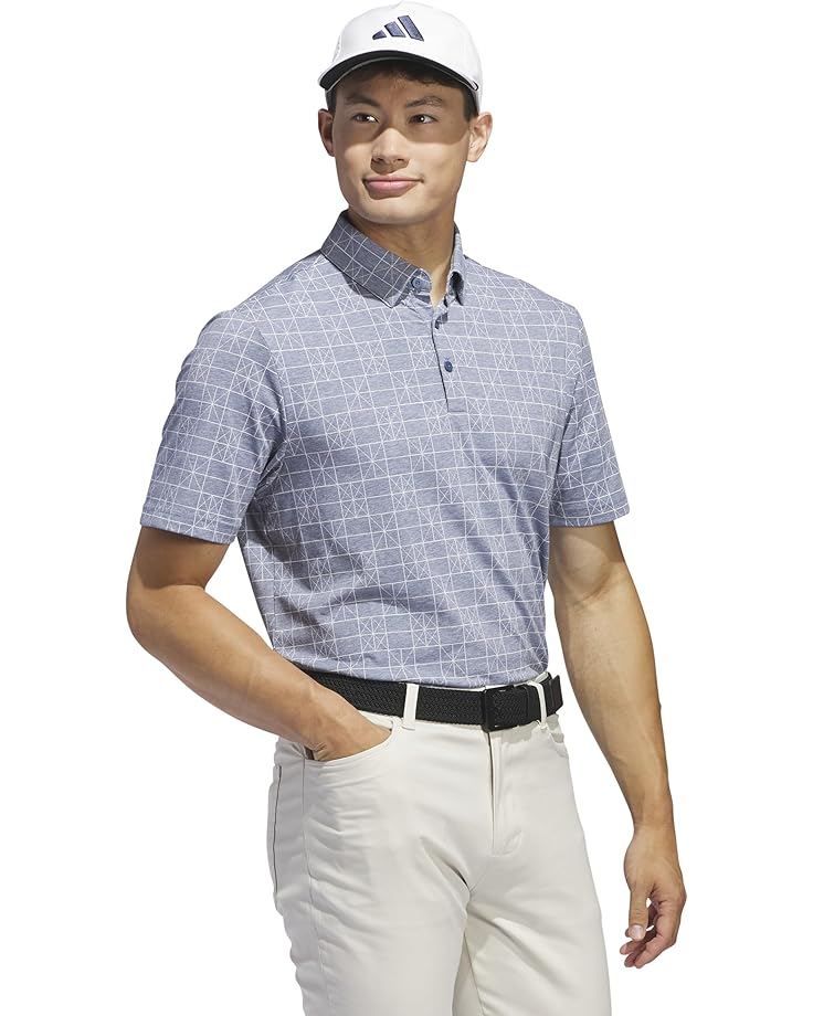 adidas Golf Go-To Printed Short Sleeve Polo - Main View