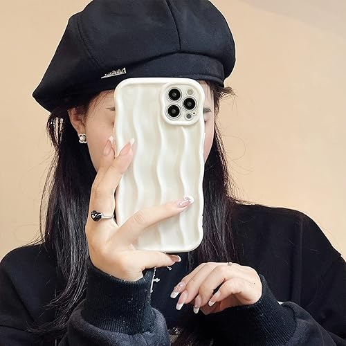 Miniatura 2 de XIZYO Funda para iPhone 13 Pro de 6.1 pulgadas, bonita funda ondulada y ondulada para teléfono, diseño estético de ondas de agua, funda protectora