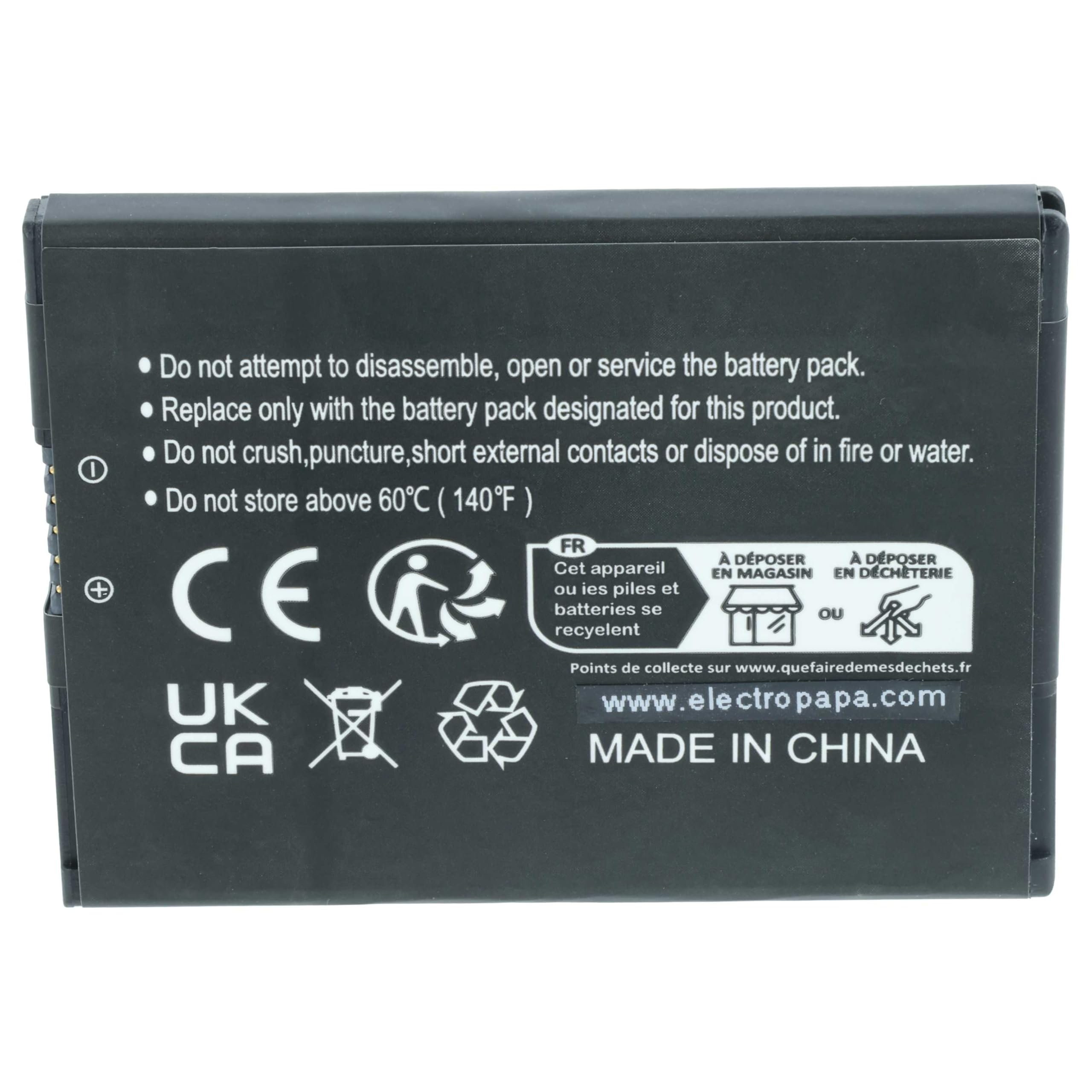 vhbw batteria sostituisce Honeywell 4000mAh 3,8V Li-Poly per lettore di codici a barre POS