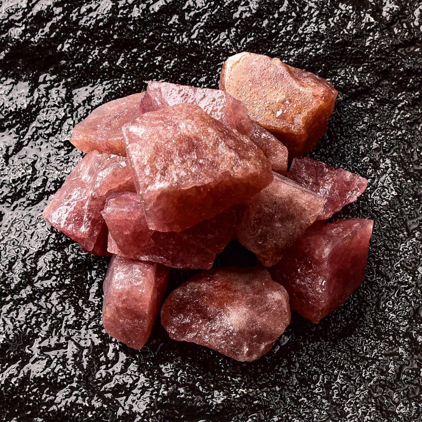 WHZHDMA Bulk Natural Crystal Rough Stone Natural Red Strawberry Crystal Ore Specimen Crystal Rough Stone Crushed Stone Demagnetized Stone Crystal Ornaments Rocks Stones and Crystals